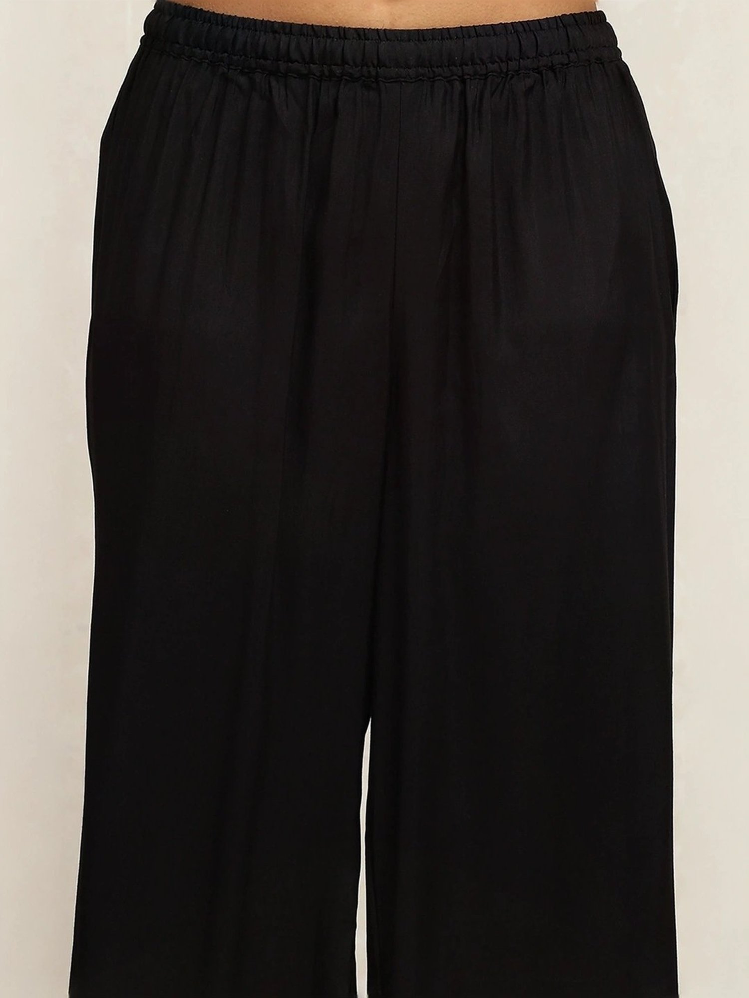 Biba Black Printed Kurta Palazzo Set With Dupatta