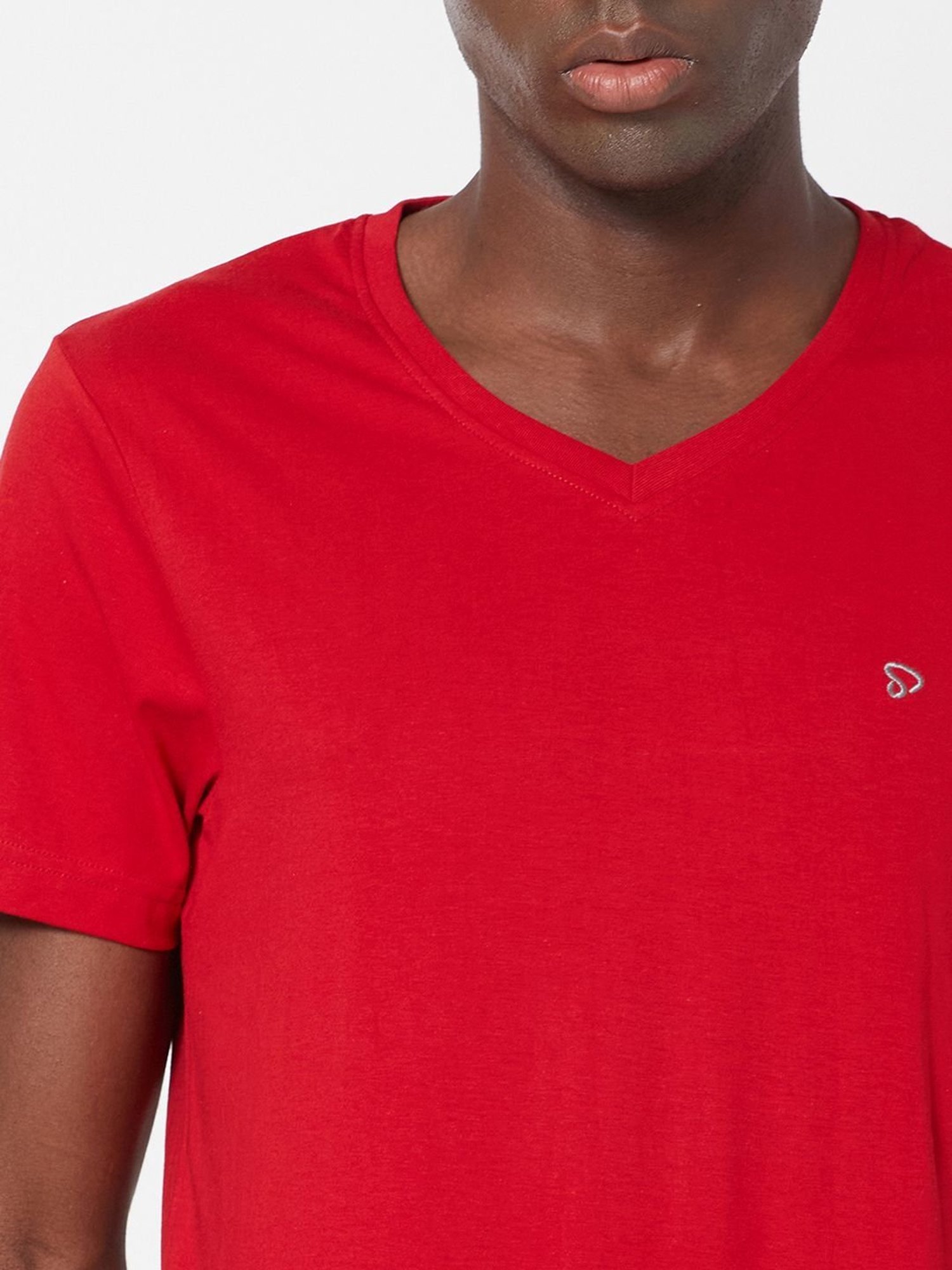 Sporto Blood Red Regular Fit T-Shirt