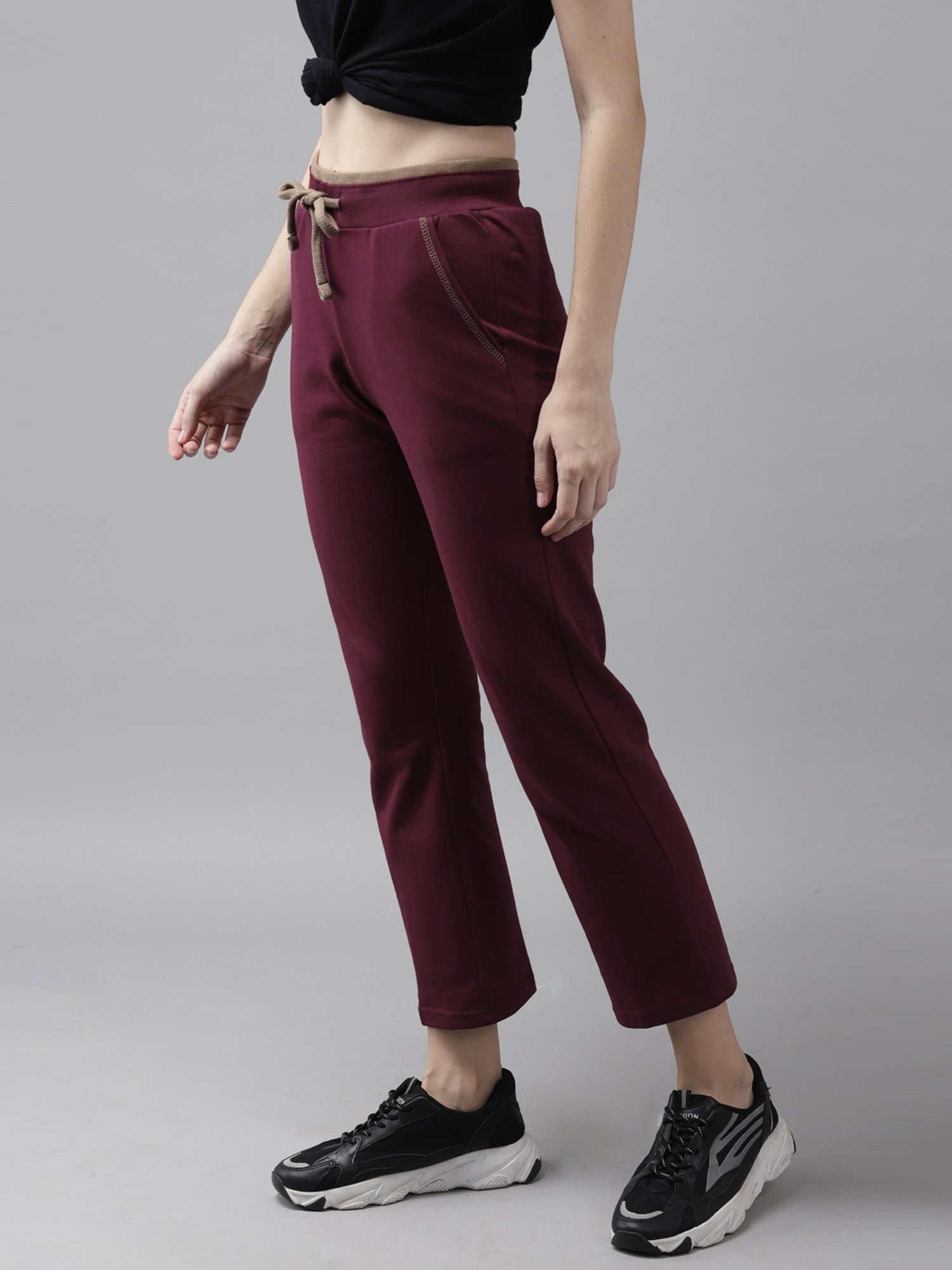 Cayman Wine Mid Rise Trackpants