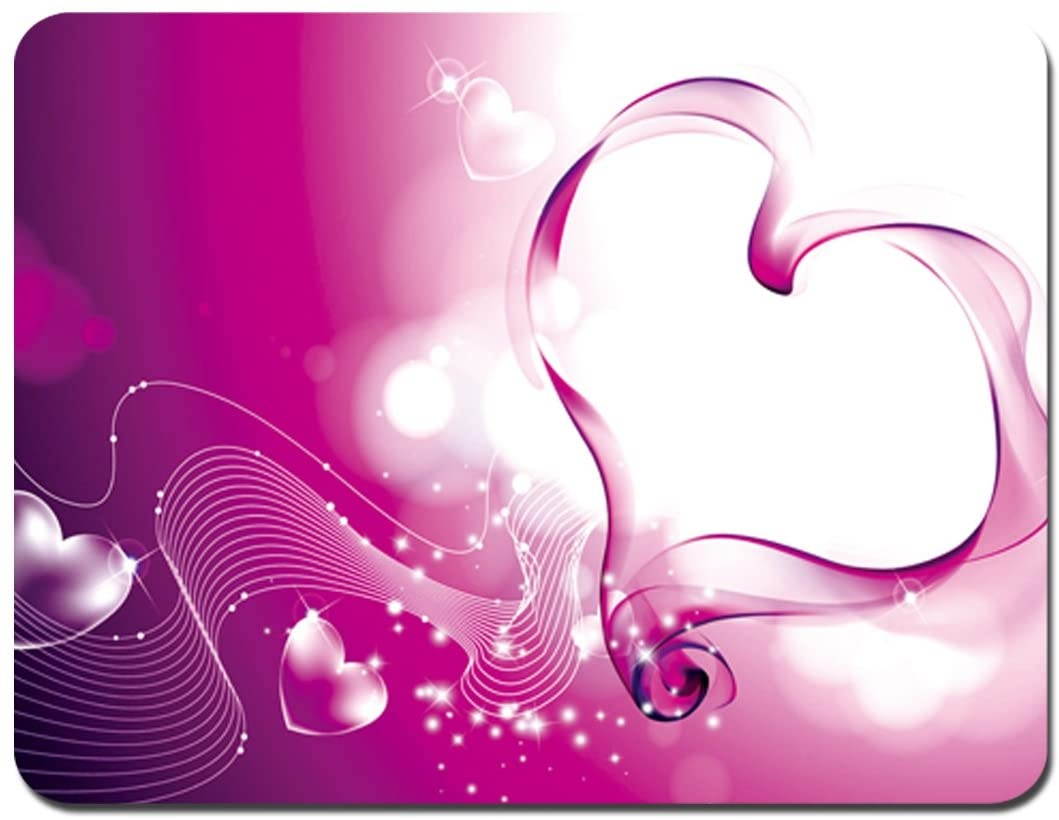 Meffort Inc Standard 9.5 x 7.9 Inch Gaming Mouse Pad - Pink Heart