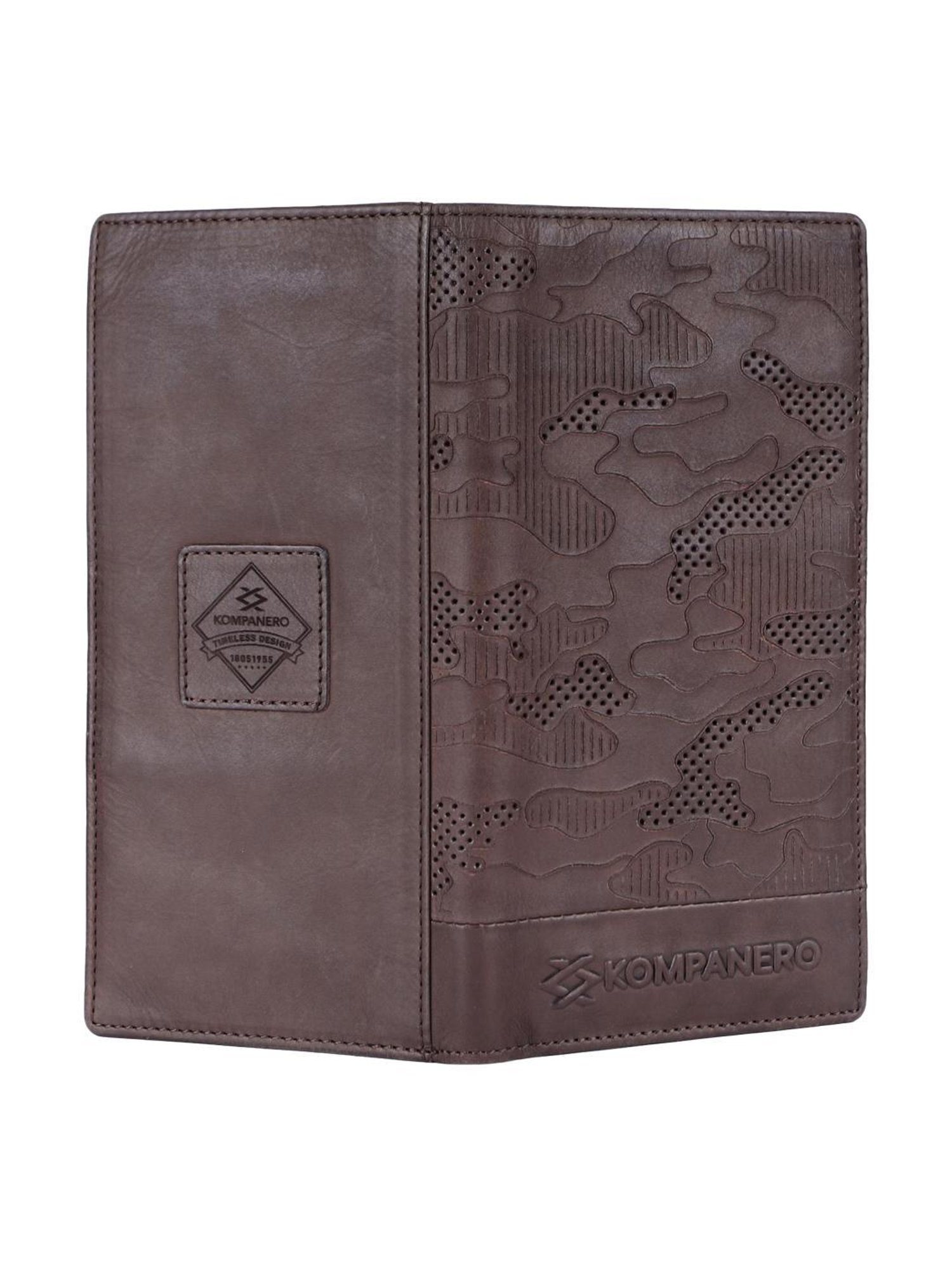 KOMPANERO Garrison Tan Printed Bi-Fold Wallet