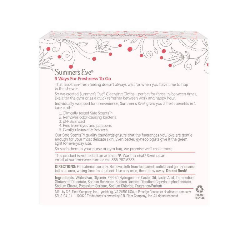 Summer's Eve Golden Glamour Feminine Wipes - 16ct