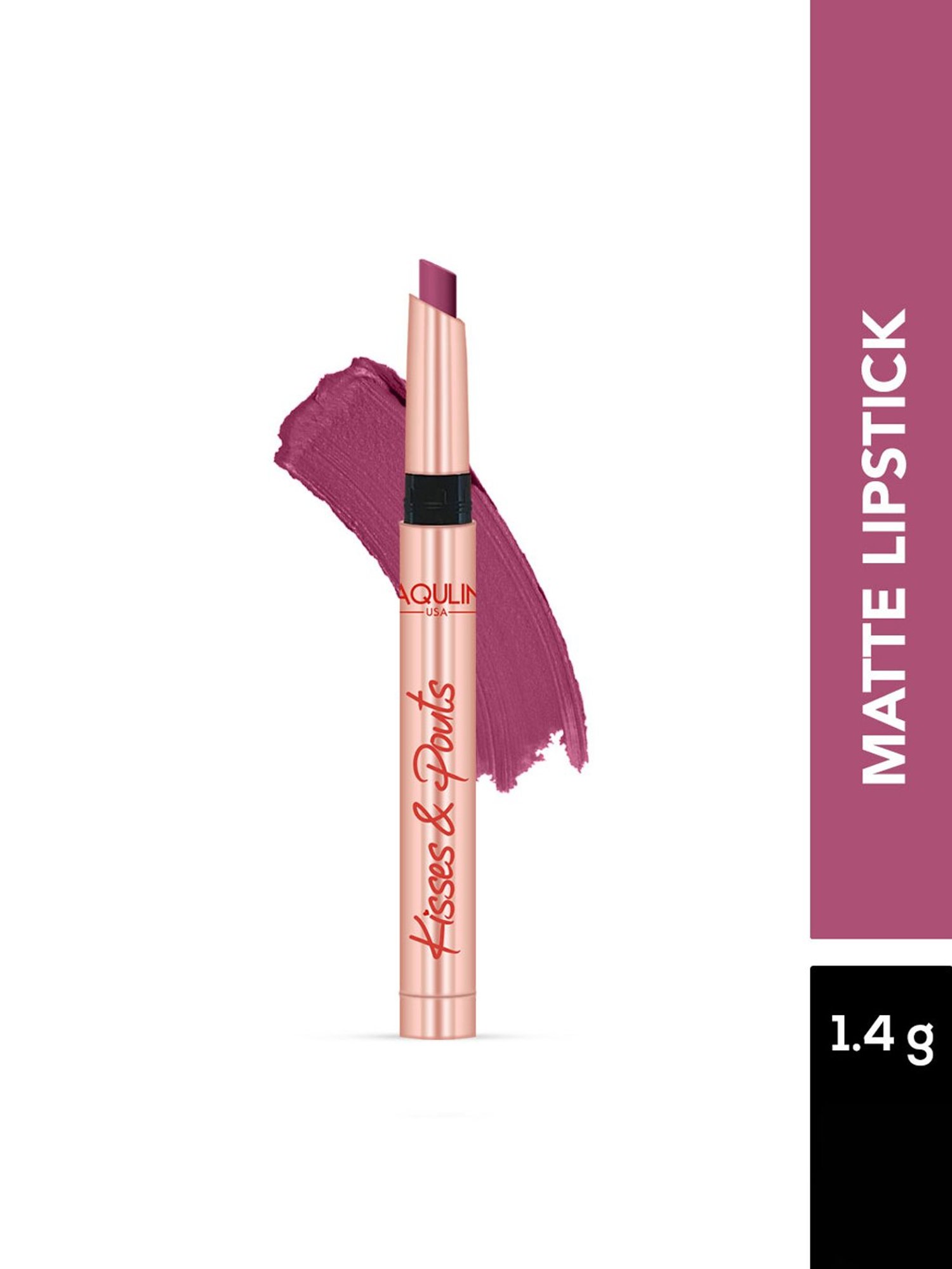 Jaquline USA Kisses & Pouts Transfer Proof Matte Lipstick Love Kiss - 1.4 gm