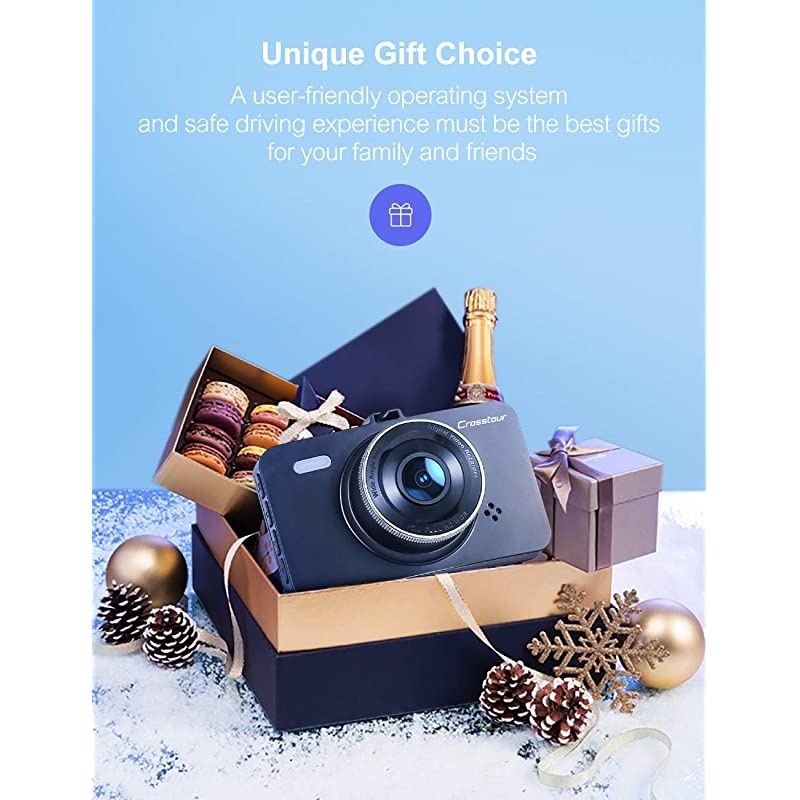 Dash Cam,  1080P Dash Camera for Cars 3&rdquo; LCD Screen Car Camera 170&deg; Wide Angle DVR Recorder with WDR, G-Sensor, Loop Recording and Motion Detection