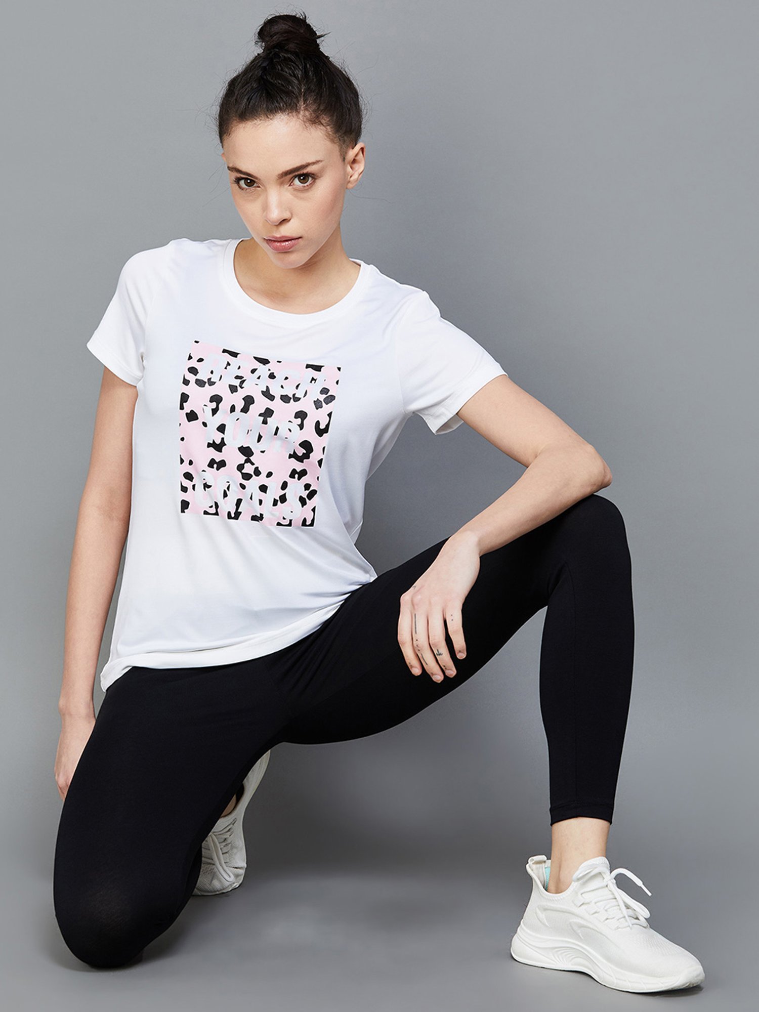 KAPPA White Printed Sports T-Shirt