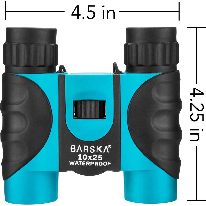 Barska 10x25mm WP Binoculars with Lens Cap - Blue
