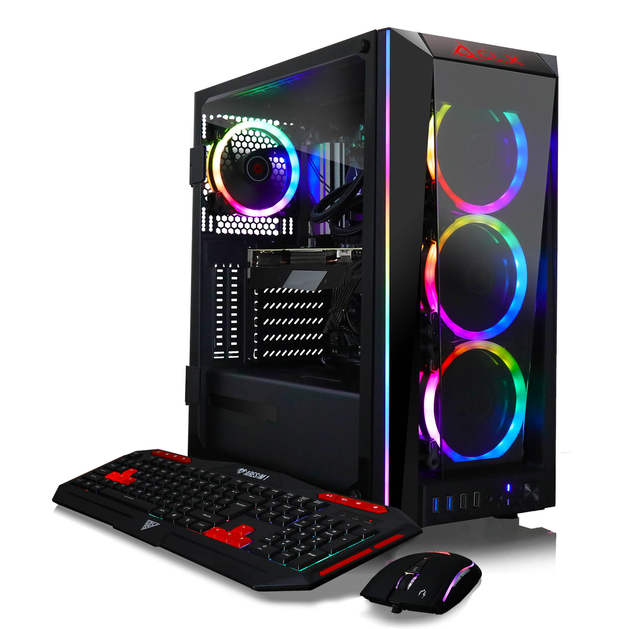 CLX SET VR-Ready Gaming Desktop - Liquid Cooled AMD Ryzen 9 5950X 3.4Ghz 16-Core Processor, 32GB DDR4 Memory, GeForce RTX 3090 24GB GDDR6X Graphics, 480GB SSD, 3TB HDD, WiFi, Windows 10 Home 64-bit