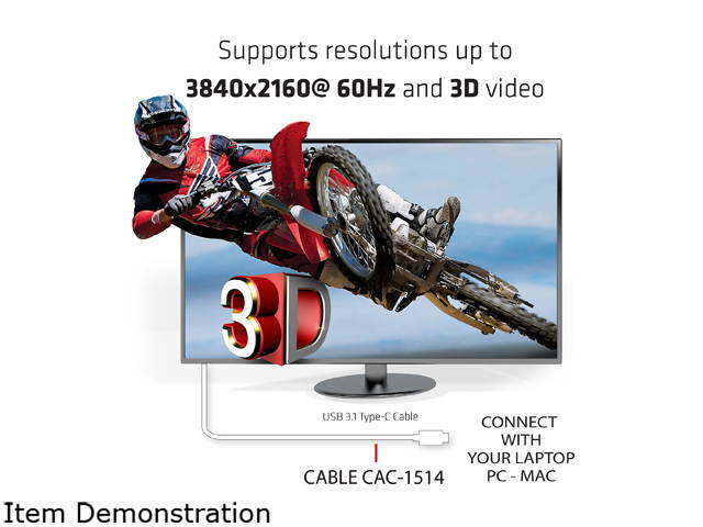 Club3D CAC-1514 1.8m USB C to HDMI 2.0 UHD Cable Active 1.8 M./5.9 Ft.