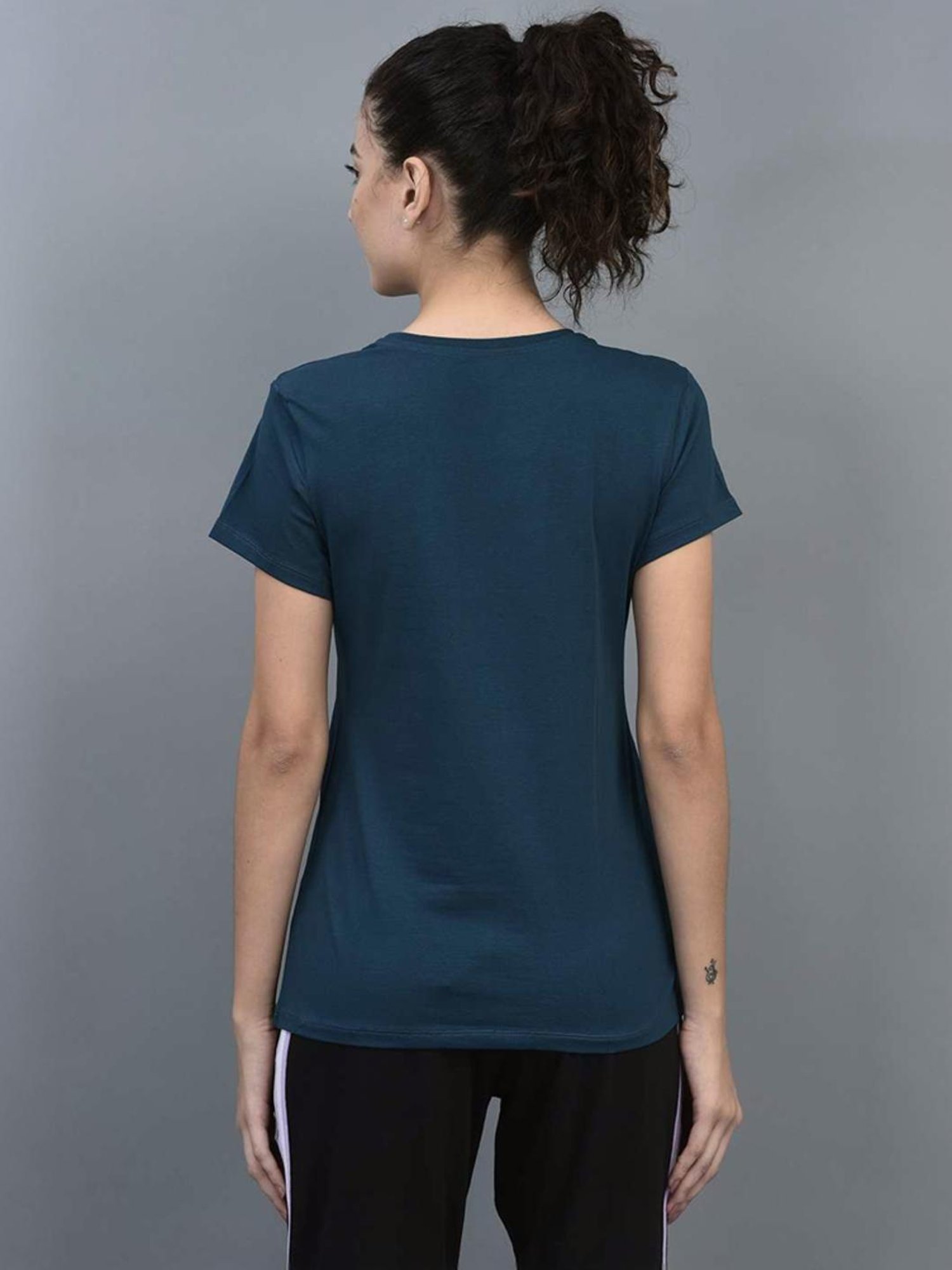 Dollar Navy Cotton Sports T-Shirt