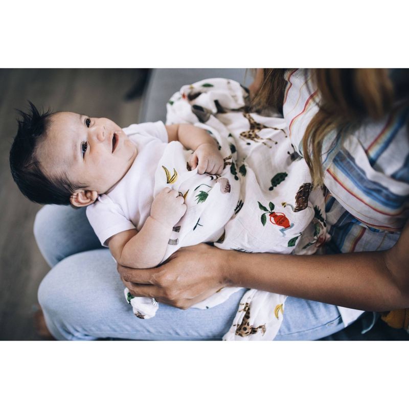 Little Unicorn Deluxe Muslin Swaddle - Safari Social 2pk