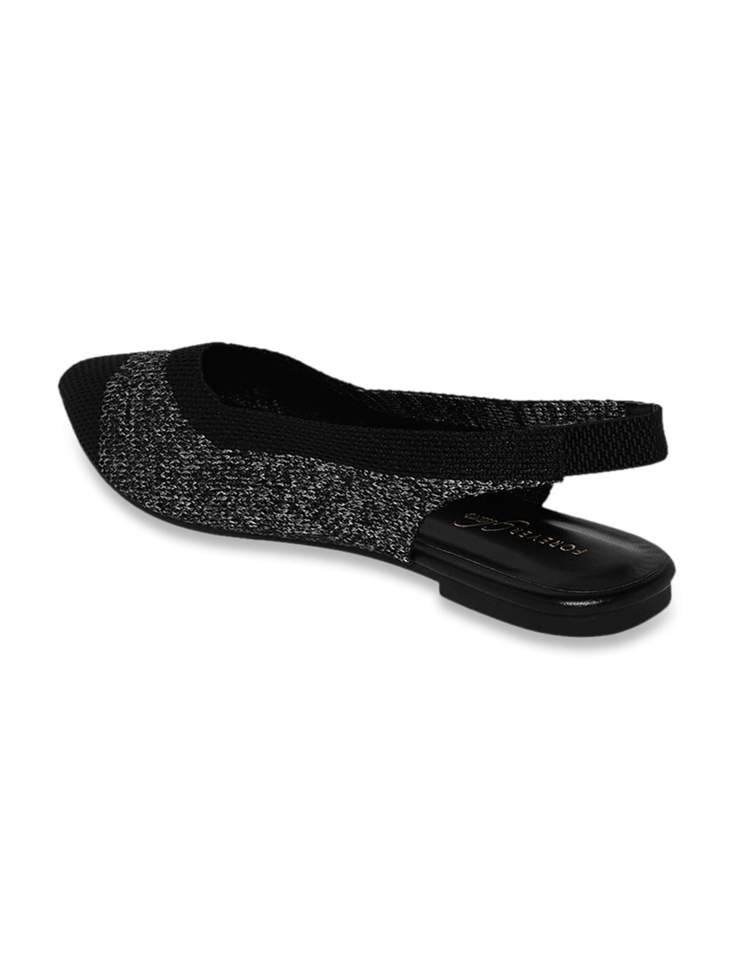 Forever Glam by Pantaloons Women's Black Sling Back Sandals