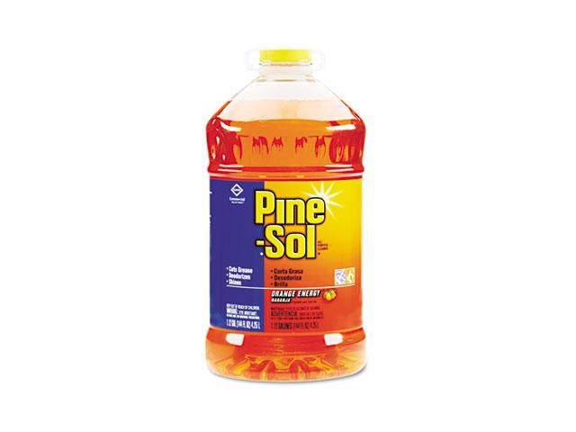 Clorox 41772CT Pine-Sol All-Purpose Cleaner, Orange Scent, 144 oz. Bottle, 3/Carton