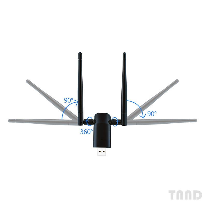 Wireless USB WiFi adapter  802.11AC 1200Mbps dual 5Dbi antenna 5G/2.4G WiFi USB for desktop laptop MAC windows 10/8/8.1/7/vista/XP/MAC 10.6/10.13 wifi USB computer network adapter