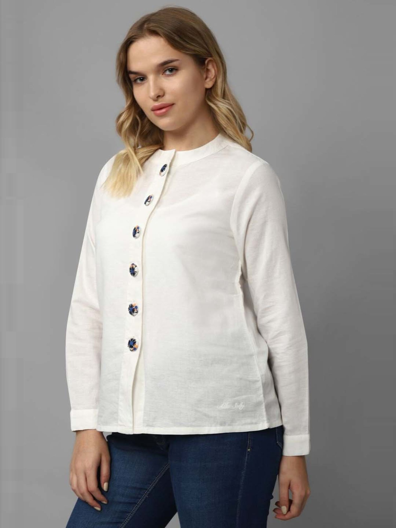 Allen Solly White Regular Fit Top