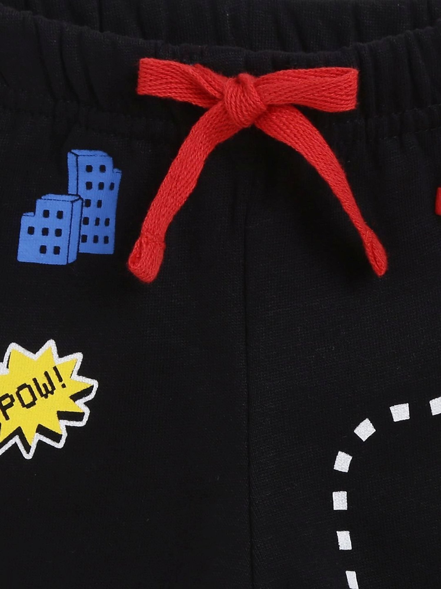 Chicco Kids Red & Black Cotton Printed Full Sleeves Jacket Set