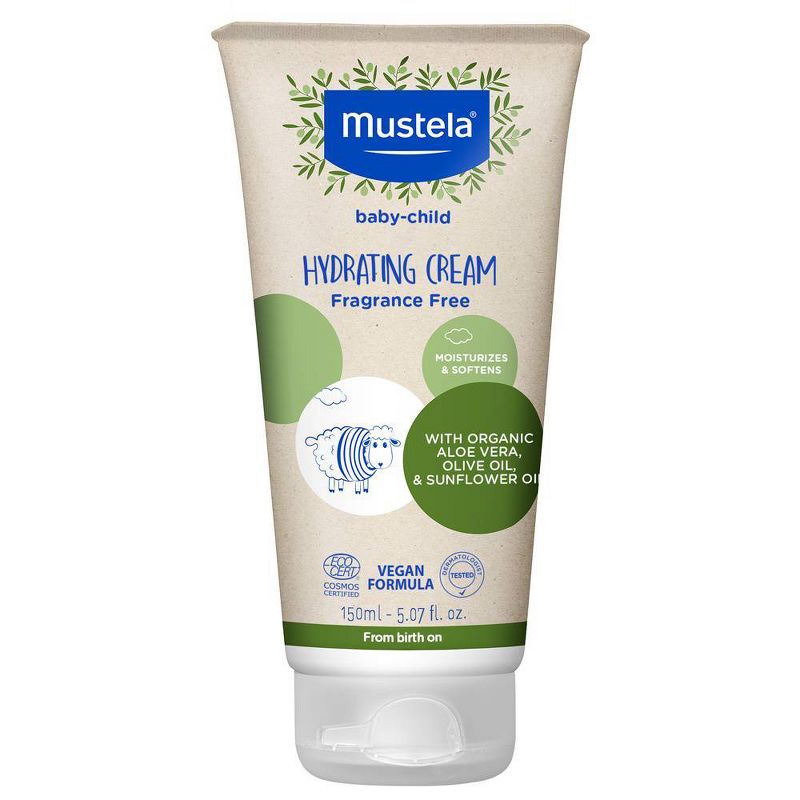 Mustela Organic Hydrating Cream with Olive Oil and Aloe - 5.07 fl oz