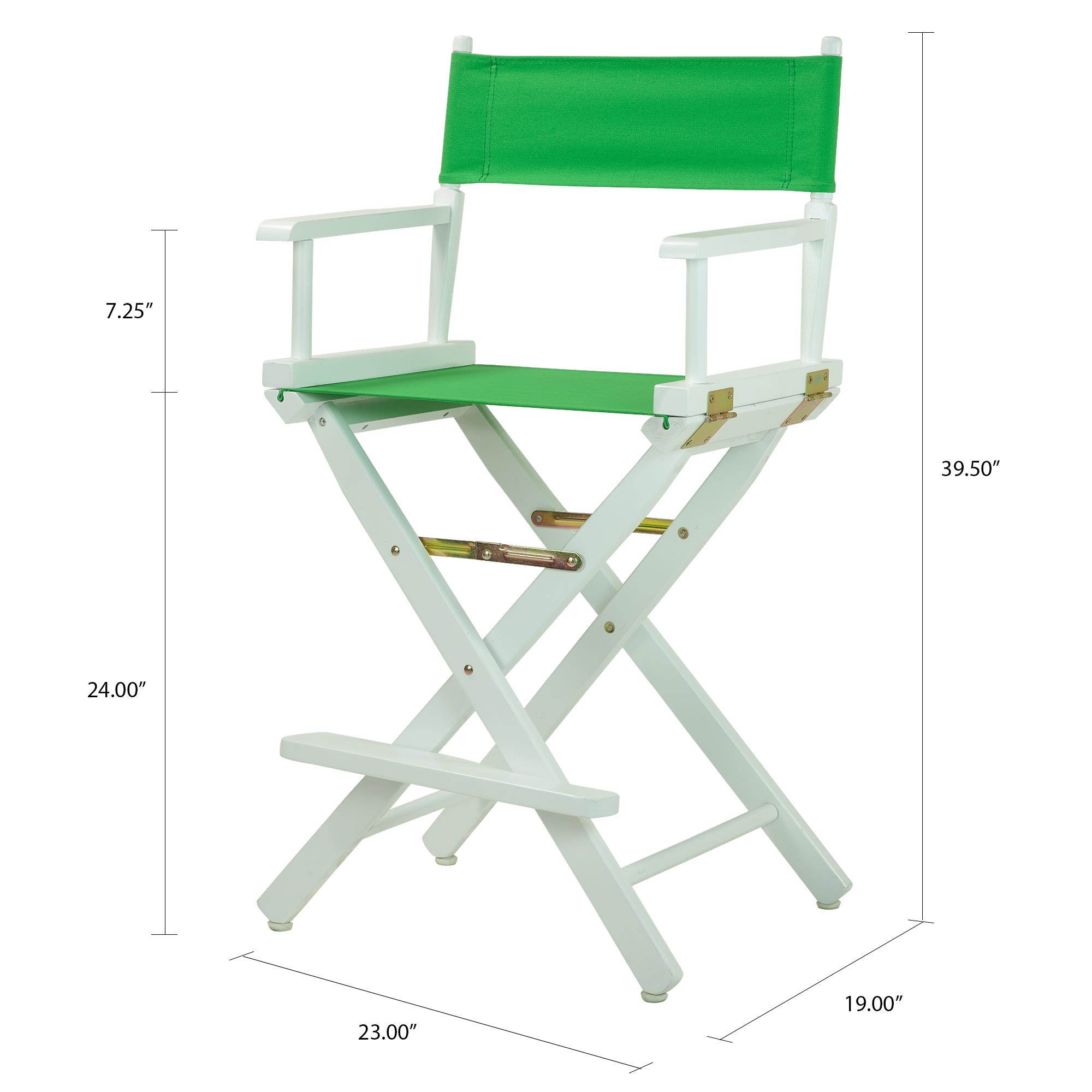 Casual Home 220-01-021-33 24 in. Directors Chair White Frame with Green Canvas
