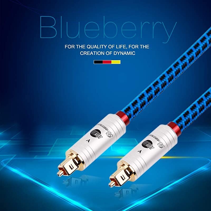JIB  Blueberry Series 6N OCC RCA to RCA Male to Male High-End HiFi Subwoofer Cable- 4.9ft/1.5M