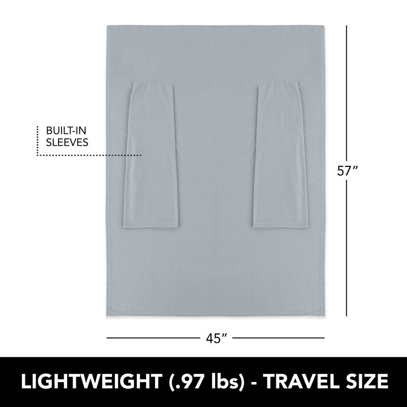 Brookstone Sleeve Blanket - Gray