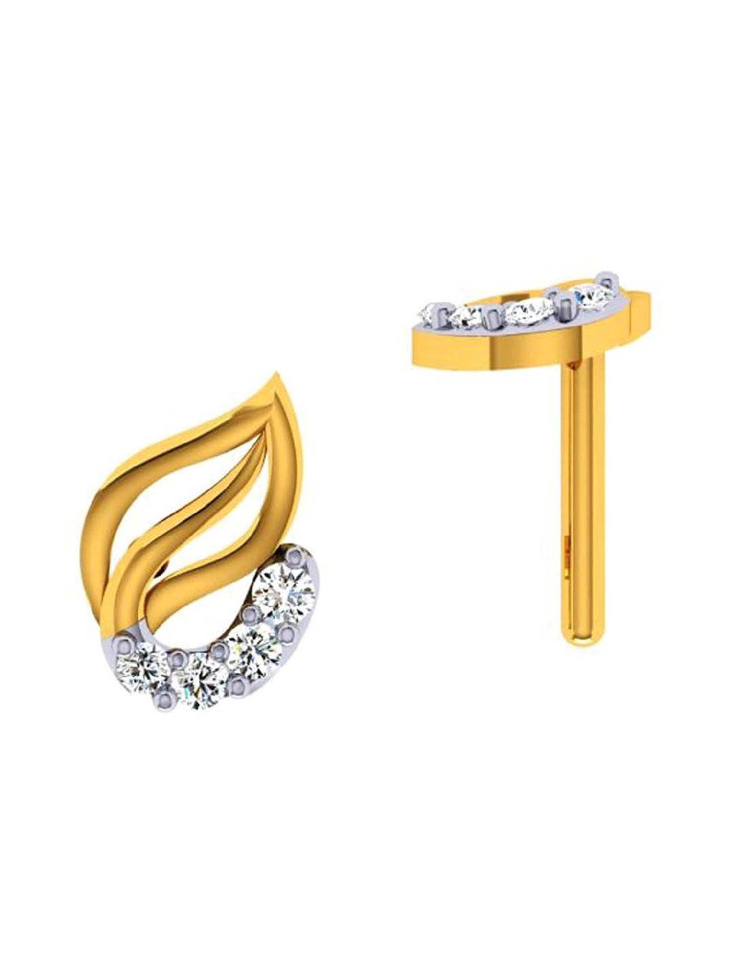 P.C. Chandra Jewellers 14 kt Gold Earrings