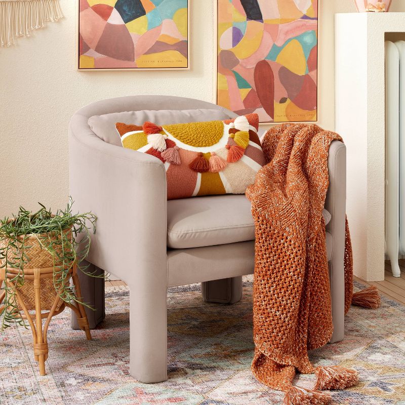 Embroidered Sun Lumbar Throw Pillow - Opalhouse™ designed with Jungalow™