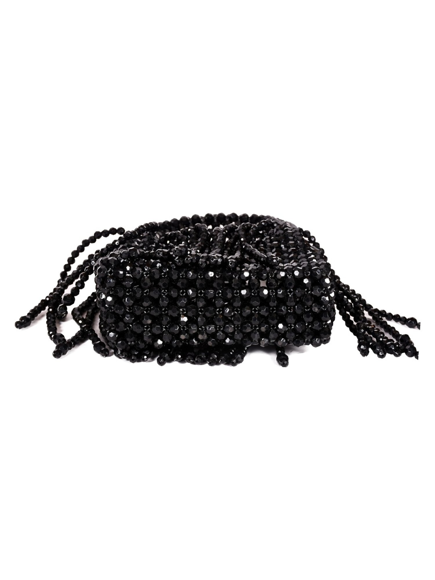 SASSORA RIM Black Leather Embellished small Handbag