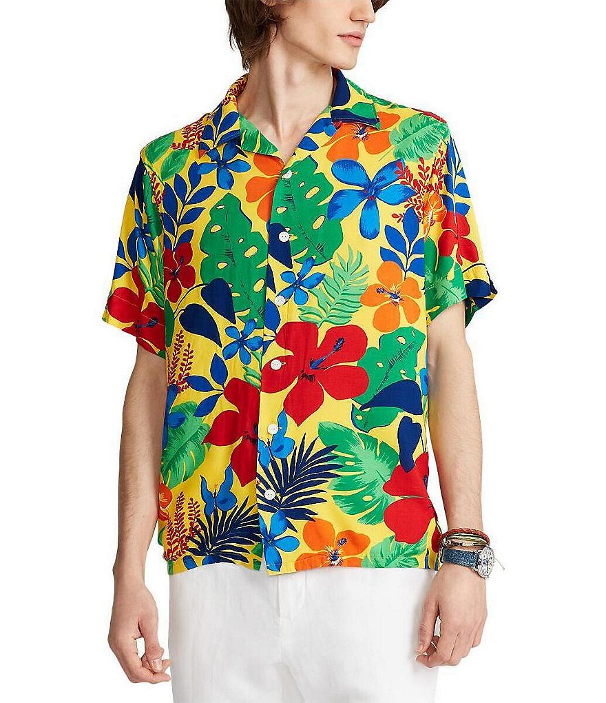 Polo Ralph Lauren Tropical Print Short-Sleeve Woven Camp Shirt