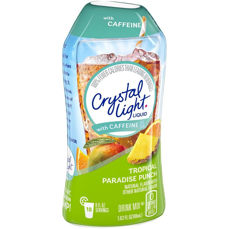 Crystal Light Caffeine Tropical Paradise Punch Liquid Drink Mix - 1.62 fl oz Bottle