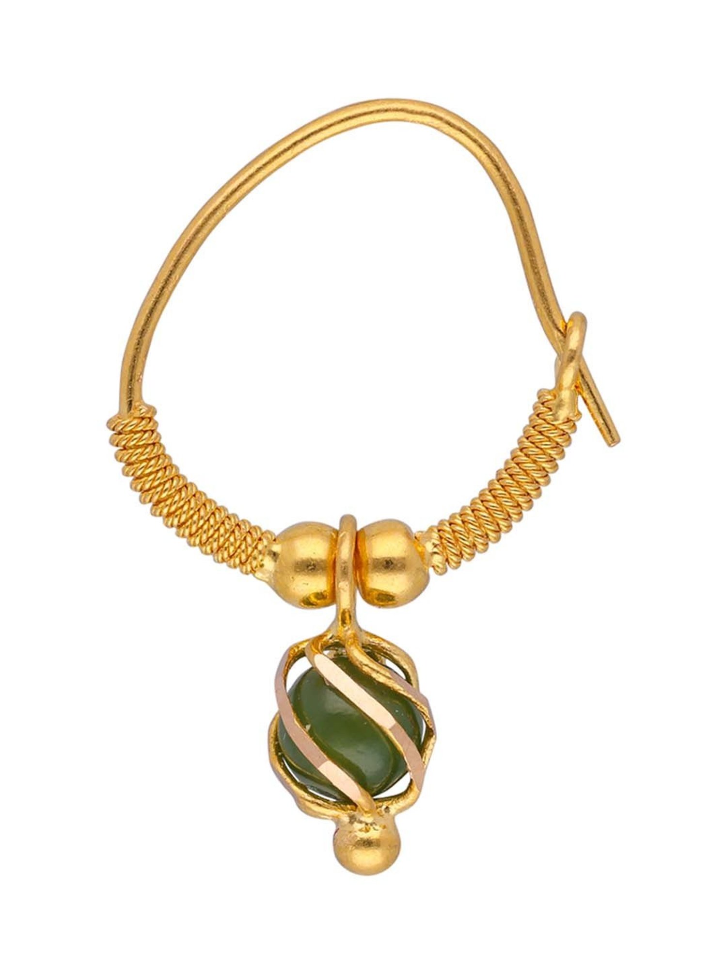 CKC Boho Chic: Piercing Gold Hoops with Colorful Bead Danglers