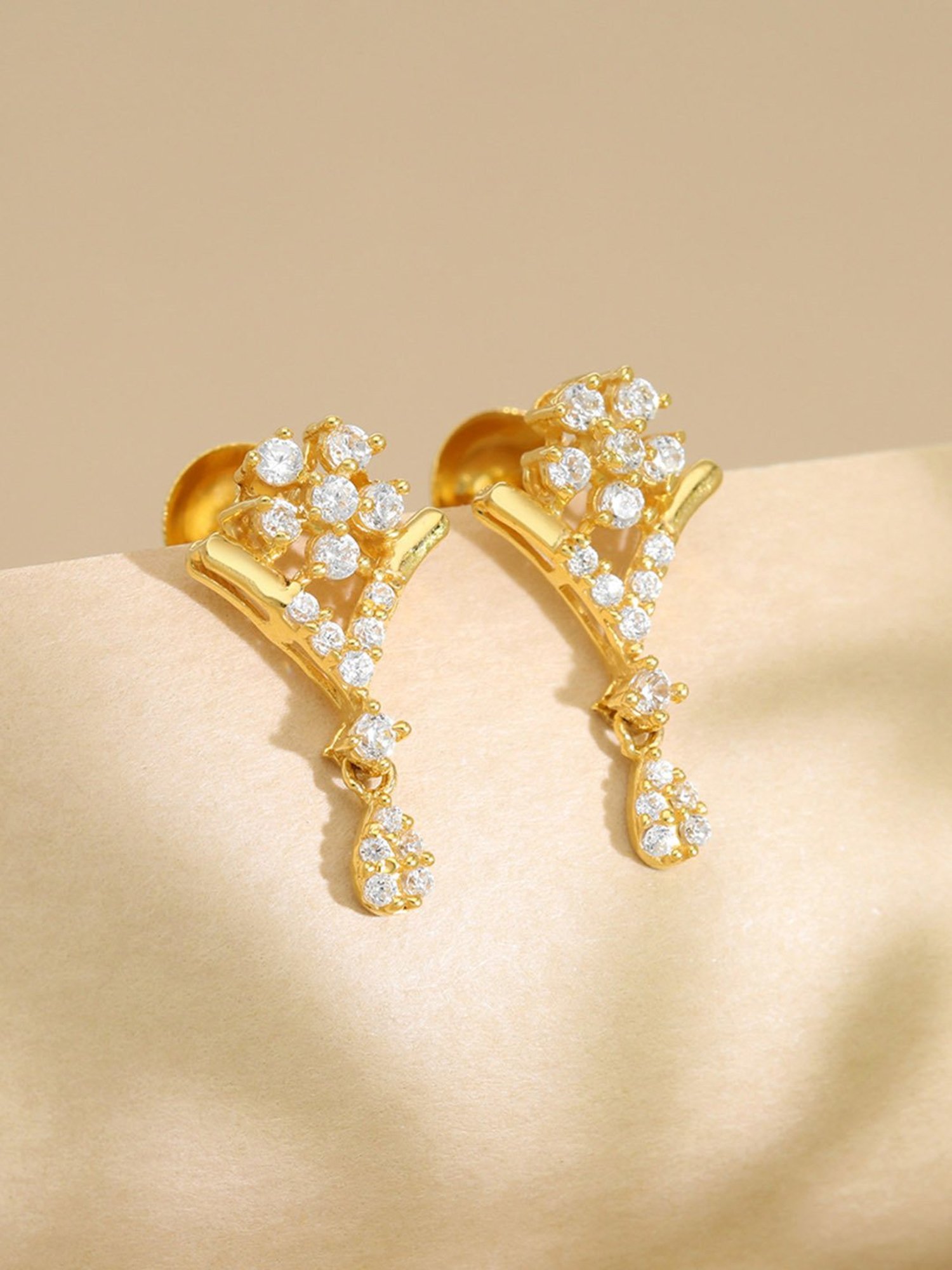 CKC Opulent Multi-Tiered Gold Jhumka Eardrops