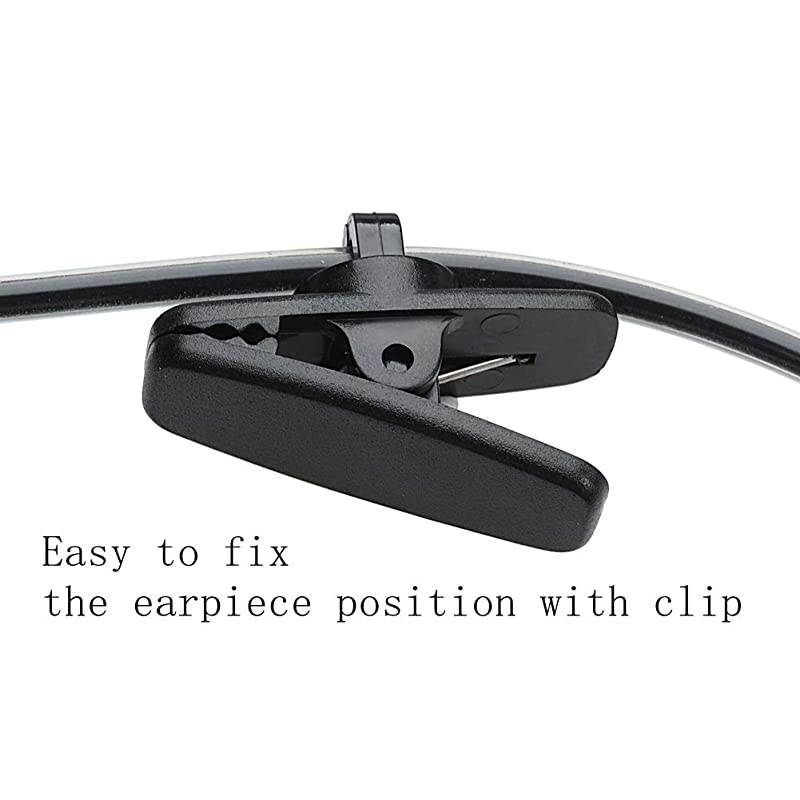 Talkies Earpieces 10 Packs for Baofeng UV5R BF888S Retevis H777 Kenwood PUXING with 2 Pins Acoustic Tube Headset with Mic