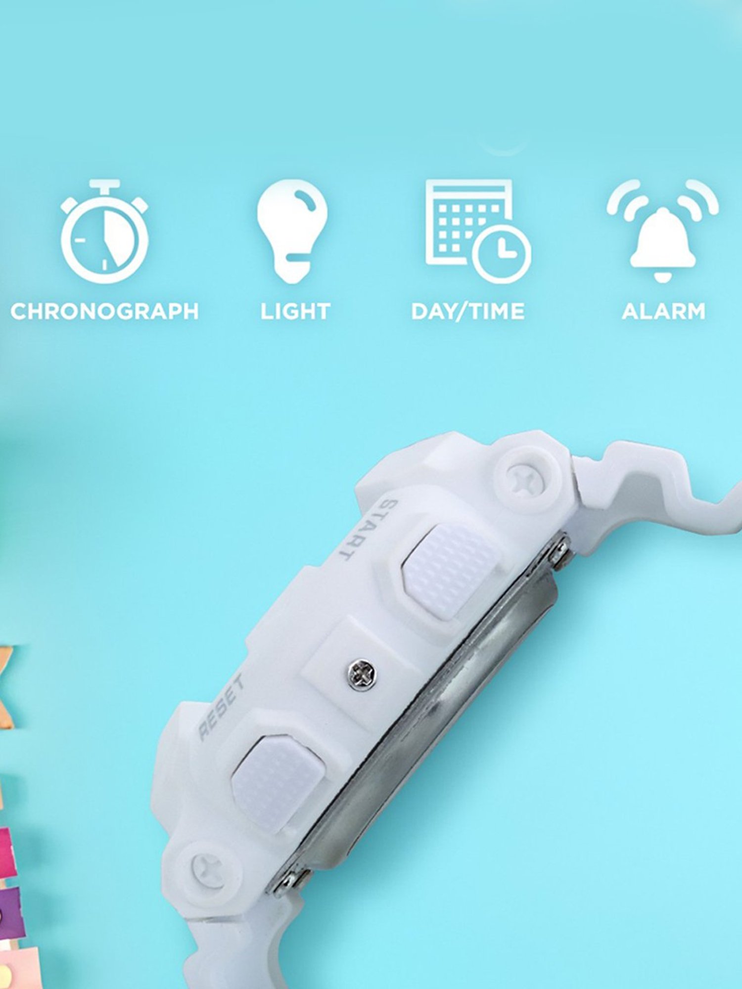 Carlington Junior 9121 White Unisex Digital Watch