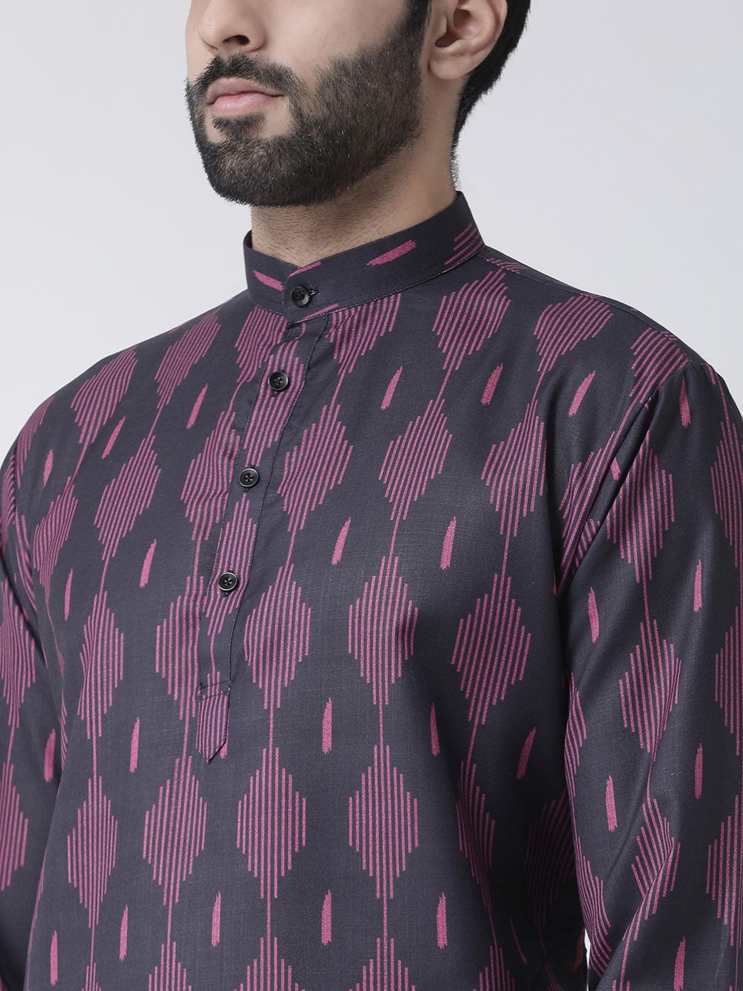 Hang up Purple Cotton Regular fit Printed Kurta Set