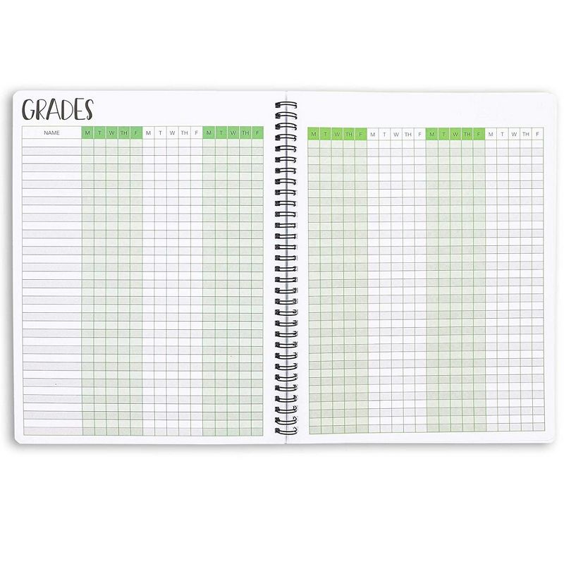 Spiral Bound Teacher Grading Record Book, 47 Sheets, 8.5 x 11 inches