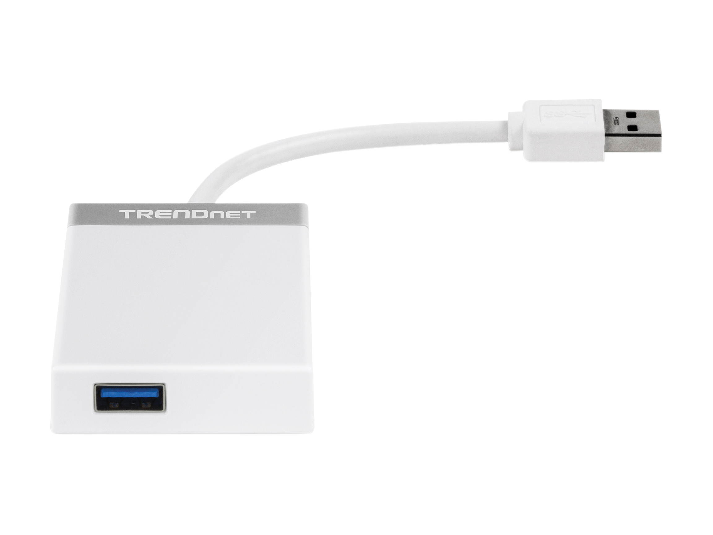 TRENDnet TU3-H4E 4-Port USB 3.0 Mini Hub with integrated 14cm (5.5 in) USB 3.0 Cable for Windows, Mac OS, MacBook, and Surface Pro