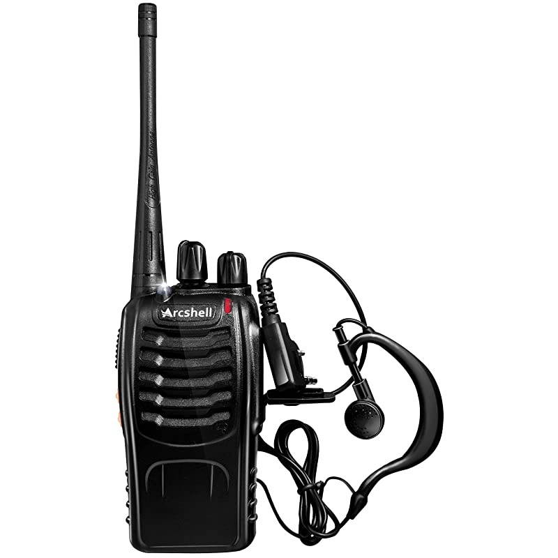 Rechargeable Long Range TwoWay Radios with Earpiece 6 Pack UHF 400470Mhz Walkie Talkies Liion Battery and Charger Included