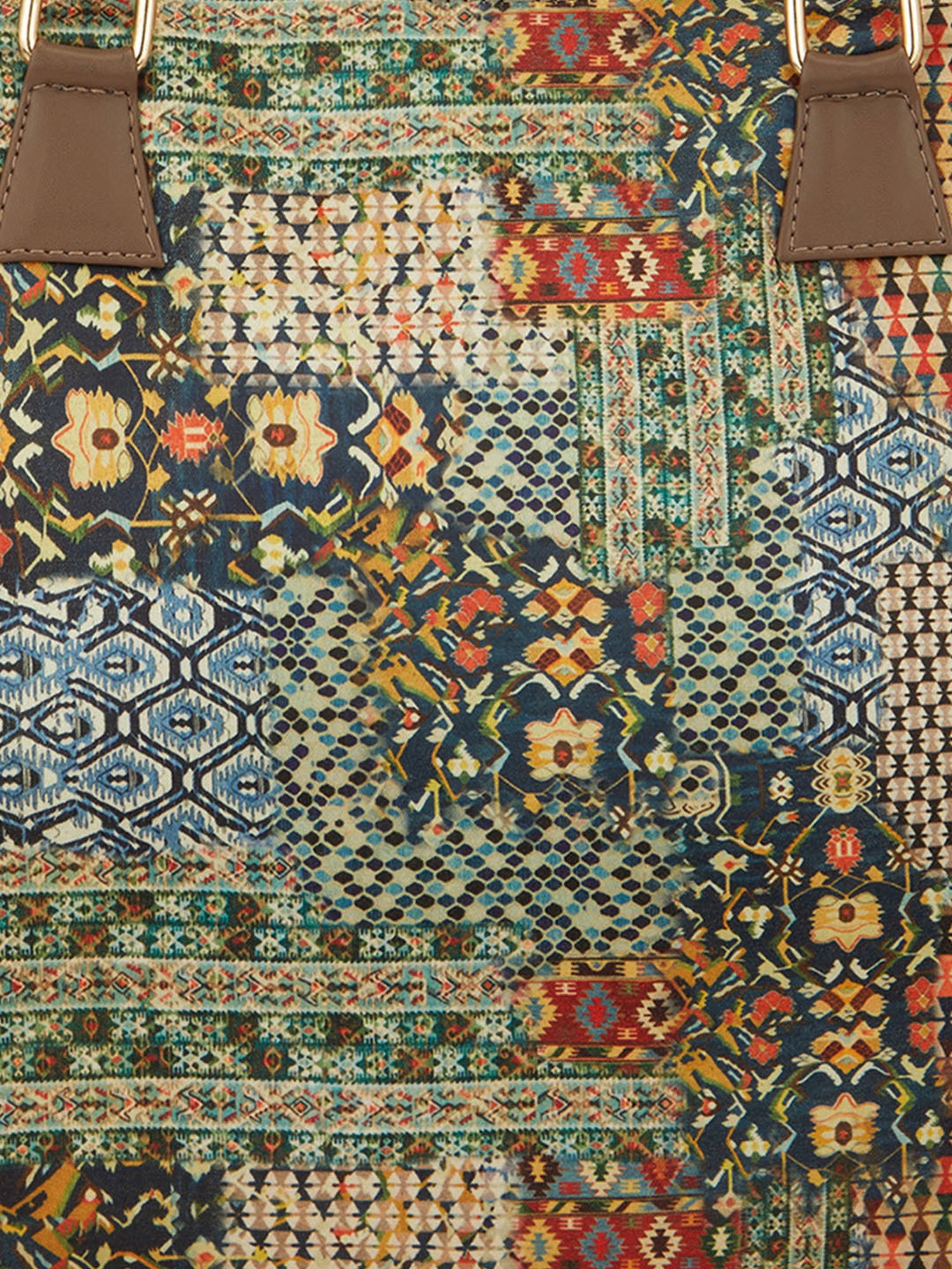 Glo By Globus Multi Ethnic Motifs Printed Medium Tote