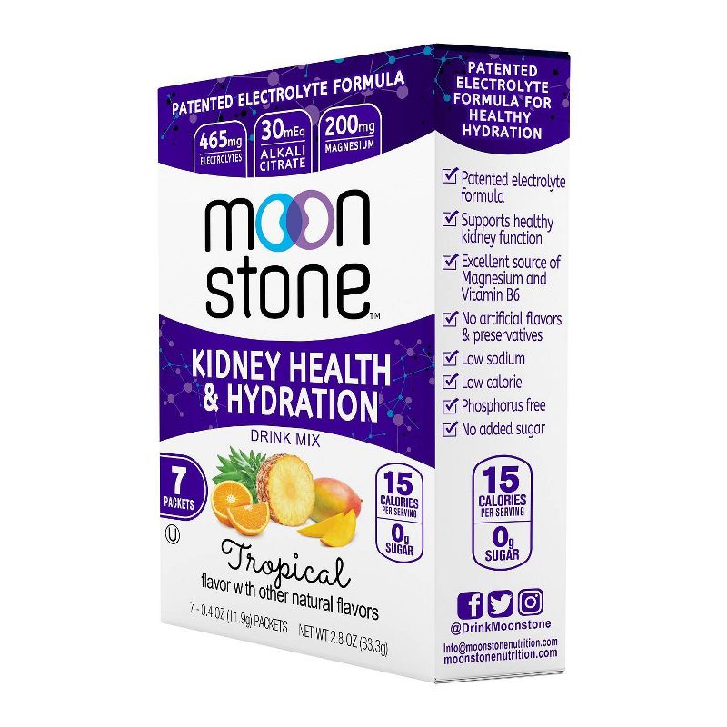 Moonstone Kidney Health Drink Mix - Tropical - 7ct/2.8oz