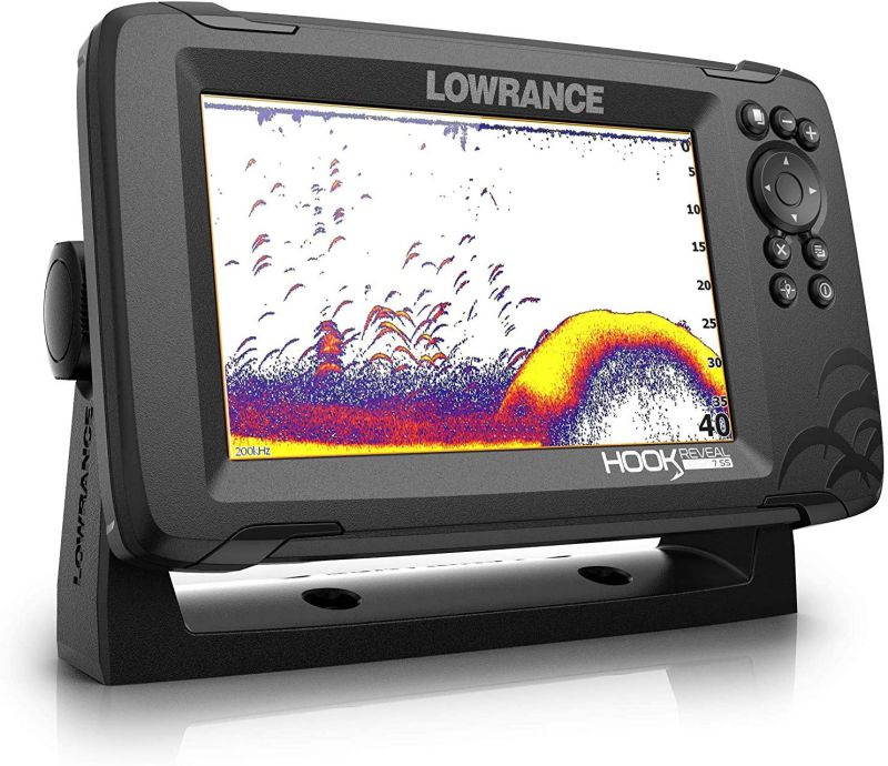 Lowrance HOOK Reveal 7 SplitShot - 7-inch Fish Finder with SplitShot Transducer, Preloaded C-MAP US Inland Mapping