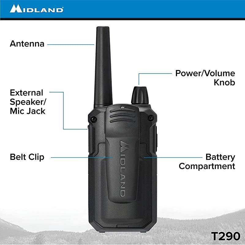 T295VP4 X-TALKER GMRS Long Range Walkie Talkie - Two Way Radio with NOAA Weather Scan + Alert, and 121 Privacy Codes (Camo, 2 Radios)