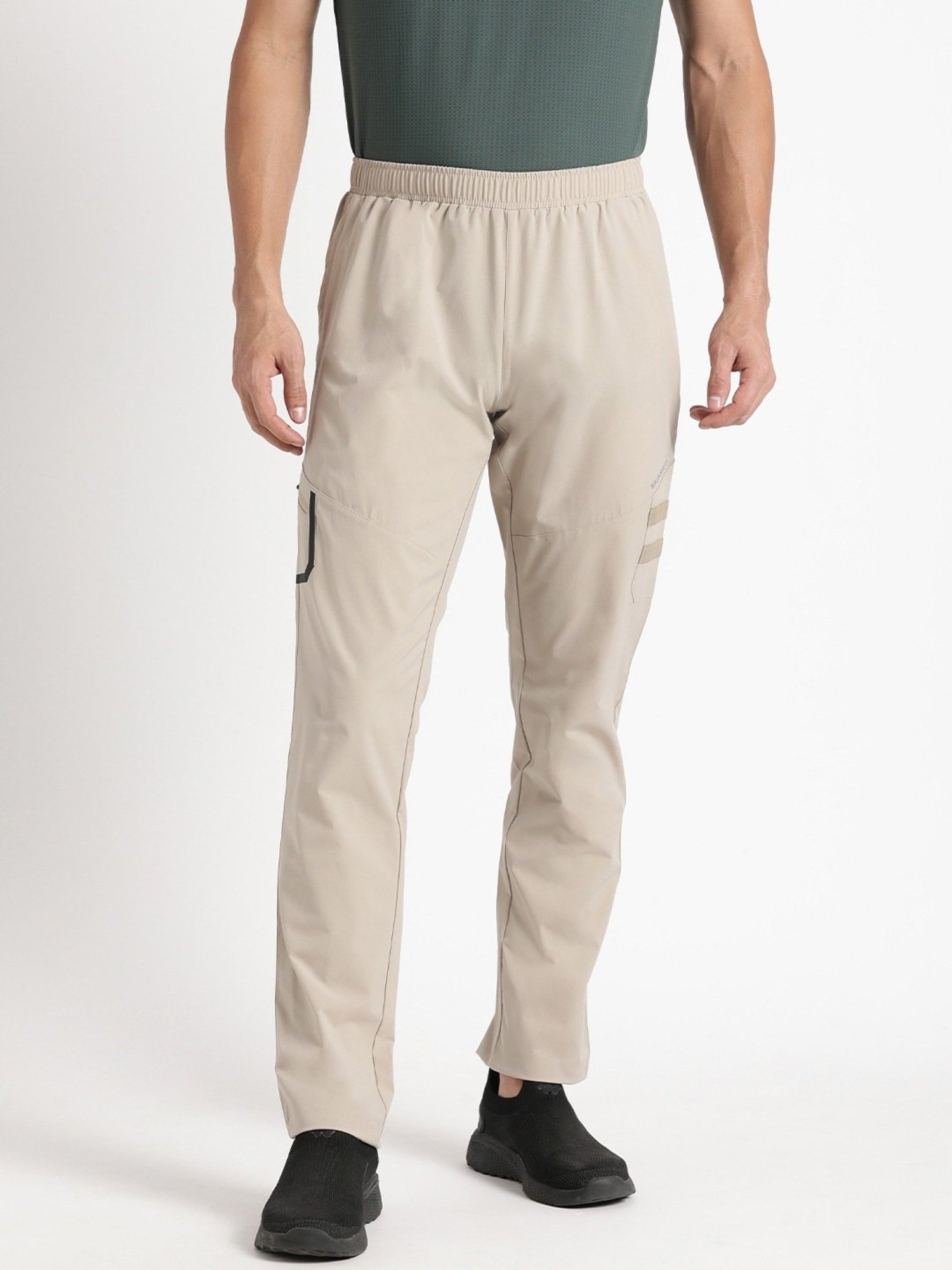 Wildcraft Khaki Regular Fit Printed Trackpants