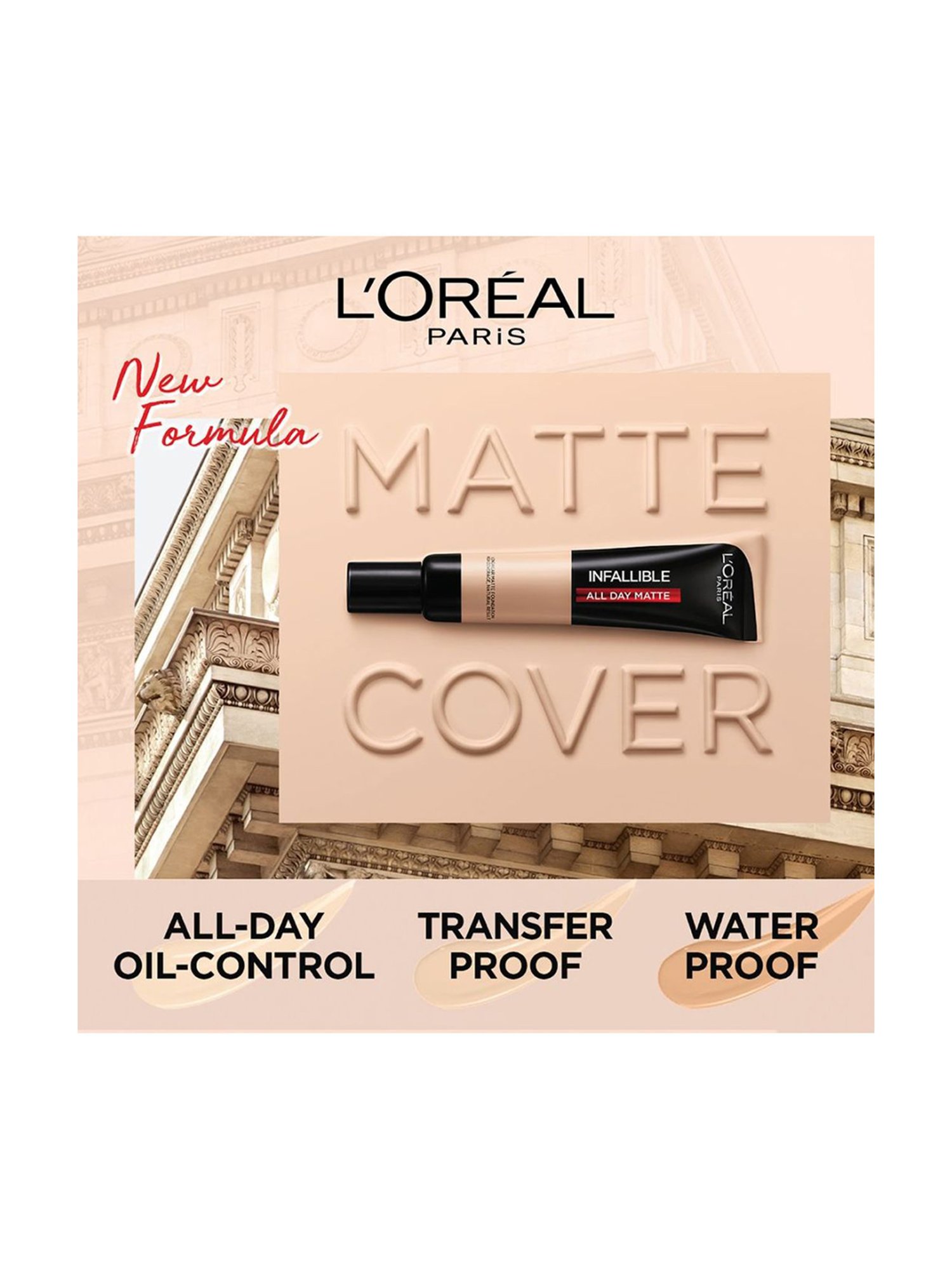 L'Oreal Paris Infallible 24H Matte Cover Liquid Foundation 95 Light Linen - 35 ml