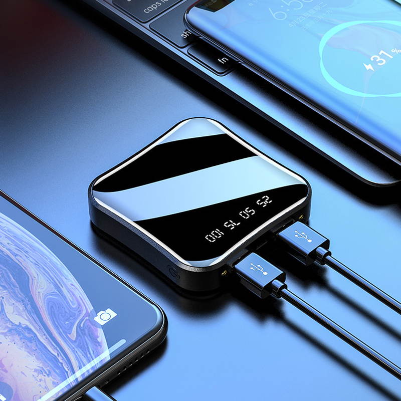 6000 Mah Mobile Power Battery Pack Mobile Power Bank With Dual USB and LED Lighting Mini Power Bank