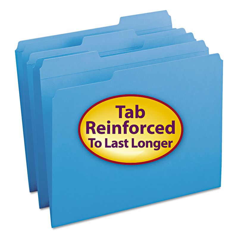 Smead Reinforced End Tab Fastener Folder Two Fasteners Letter Manila 50/BX 34105