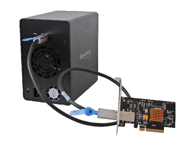 HighPoint RocketStor 6414TS - 4-Bay Q-SATA Turbo RAID Tower Enclosure