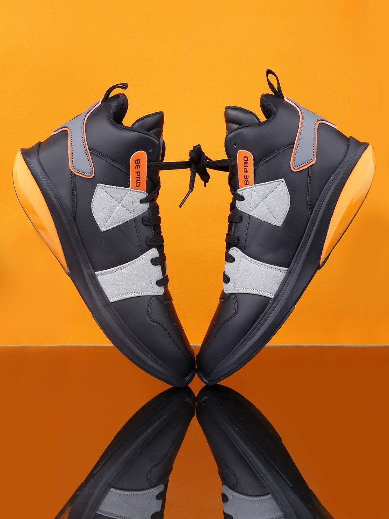 Bacca Bucci Men's UNICORN Black Ankle High Sneakers