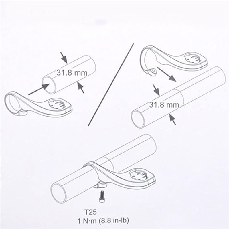 Egde Out Front Bike Computer Mount for Edge 820 810 800 520 510 500 200 25 Touring and Touring Plus Compatible with 31.8mm 25.4mm Handlebar