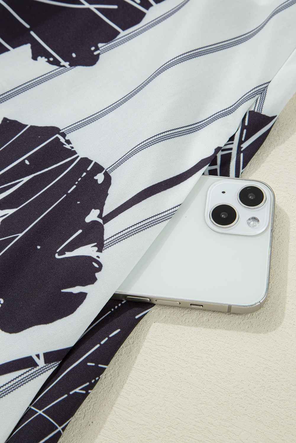 Black Leopard Patchwork Split Neck Ruffle Plus Size Dress