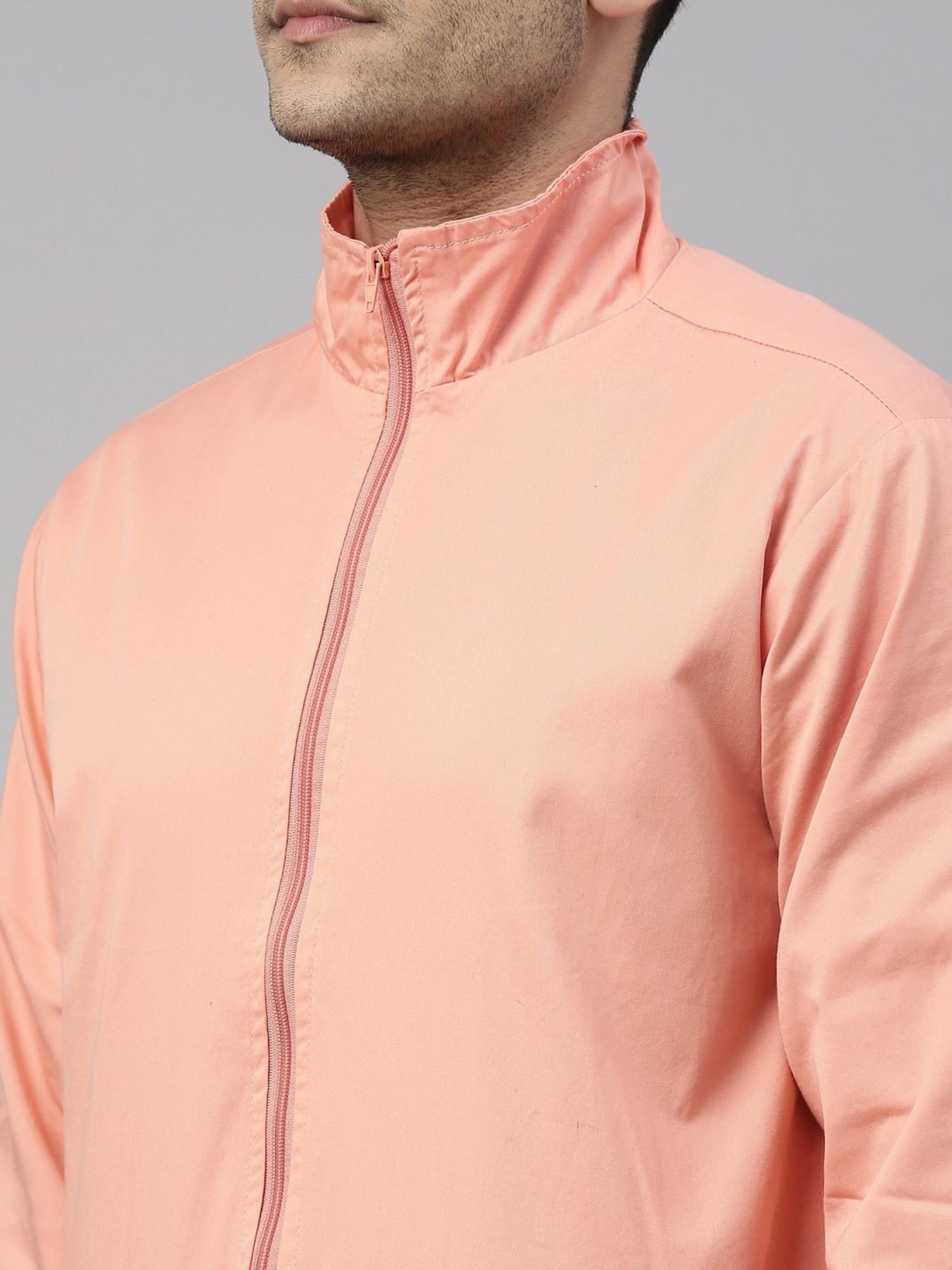CINOCCI Pink Cotton Slim Fit Jacket