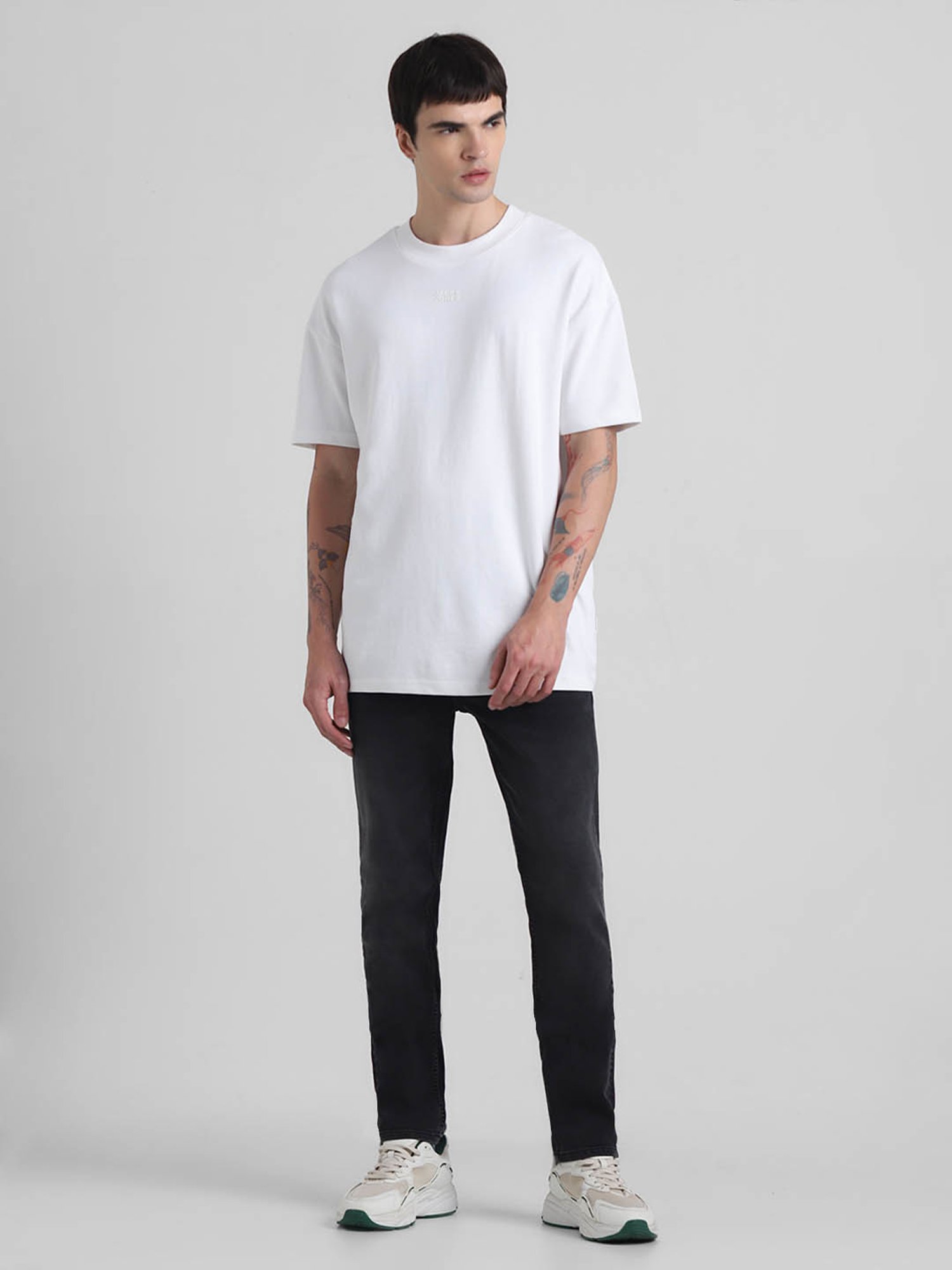 Produkt By Jack & Jones Brilliant White Cotton Slim Fit T-Shirt